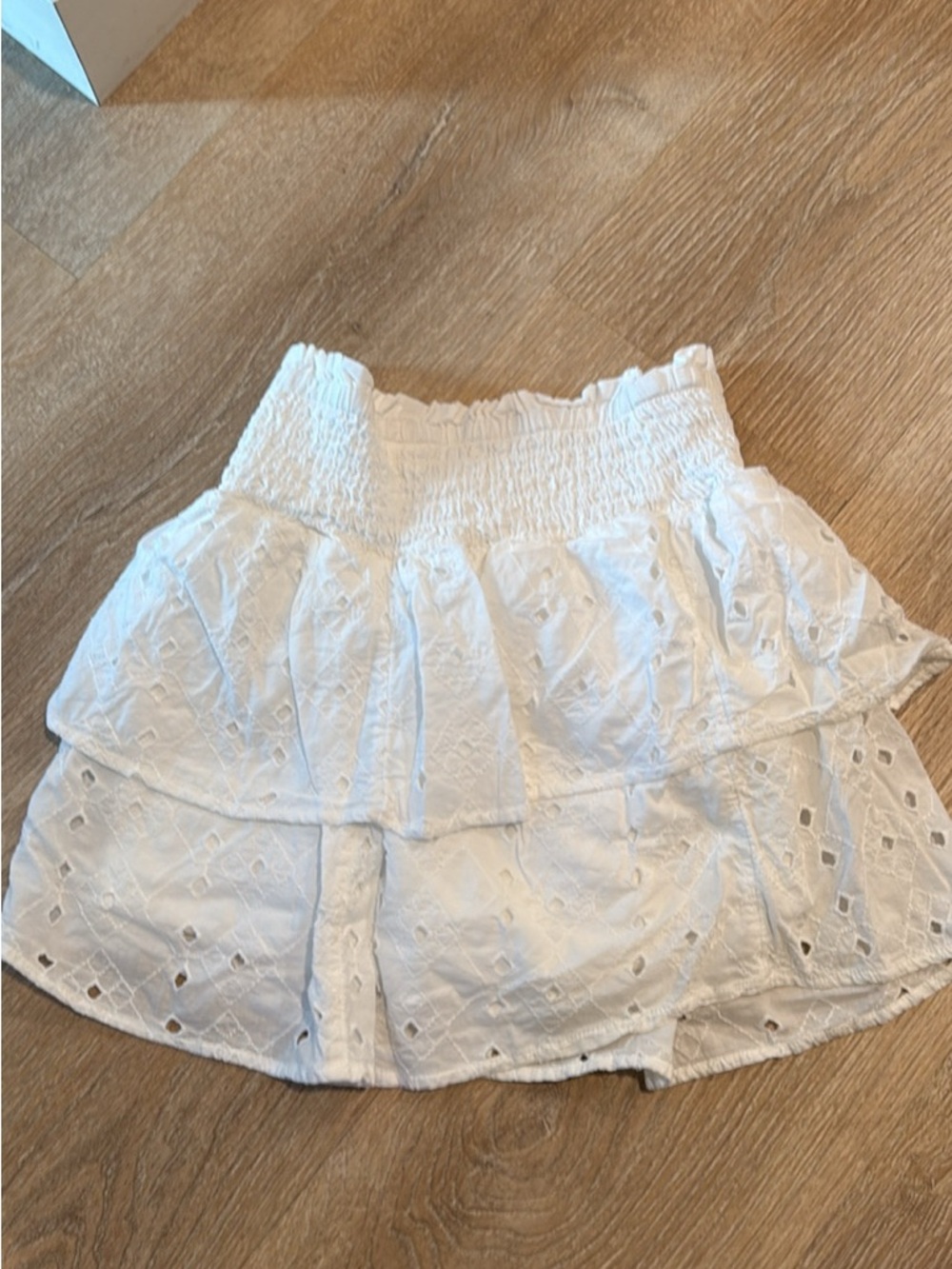 abercrombie kids White Eyelet Tiered Skirt